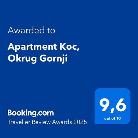 Koc, Okrug Gornji Apartment *